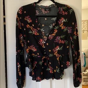 Vici peplum floral top